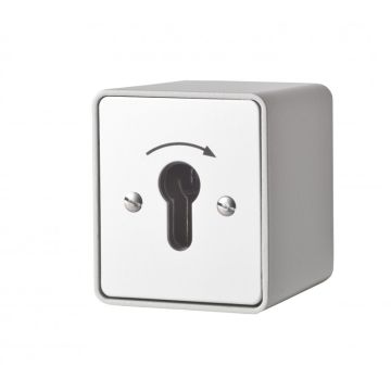 Opbouw sleutelschakelaar met moment contact naar een zijde