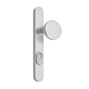 M-line Buitenschild met knop en kerntrekbeveiliging, smal afgerond beslag