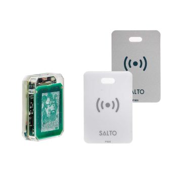 Salto KS paneellezer / inbouw wandlezer inclusief stickers wit en zilver