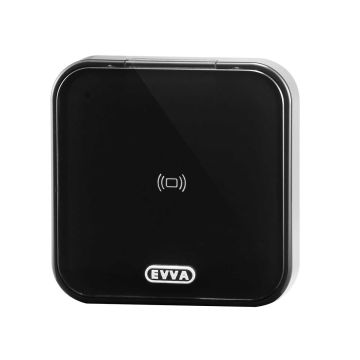 Evva Airkey wandlezer zwart gepolijst frame en zwart glas