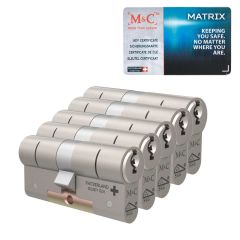M&C Matrix standaard dubbele cilinder gelijksluitende set van 2 stuks
