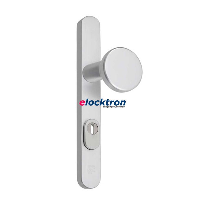 M-line Buitenschild met knop en kerntrekbeveiliging, smal afgerond beslag