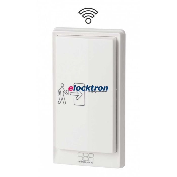 Elleboogschakelaar draadloos kunststof uitvoering wit, met ingebouwde zender