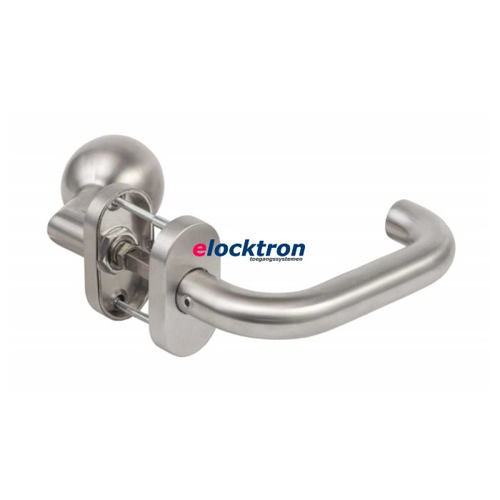Binnendeurbeslag voor profieldeuren kruk-knop rvs garnituur, deurkruk in U-vorm