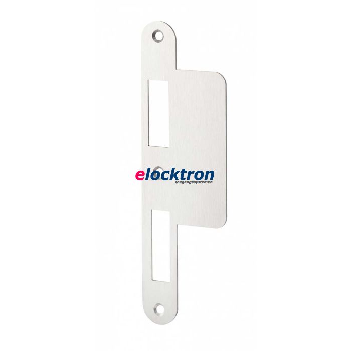 Sluitplaat voor solenoidslot afgerond met lip, DIN links