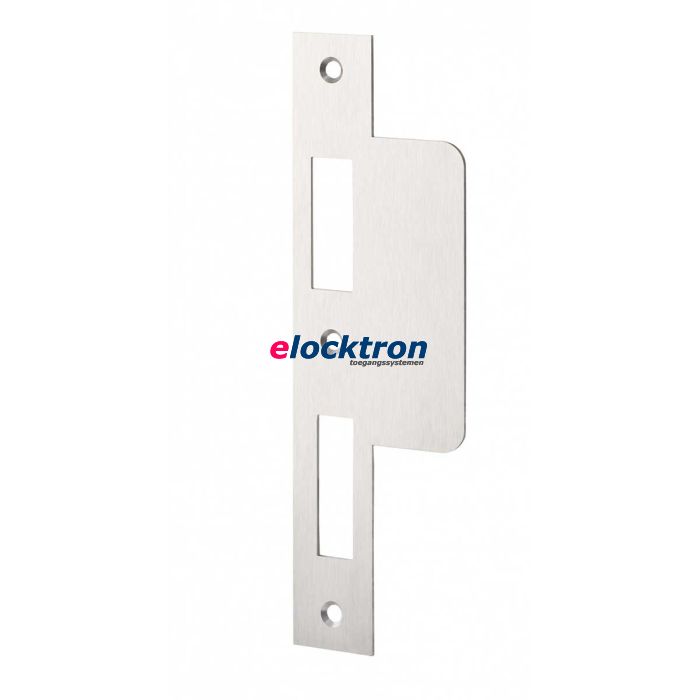 Sluitplaat voor solenoidsloten recht met lip, DIN links