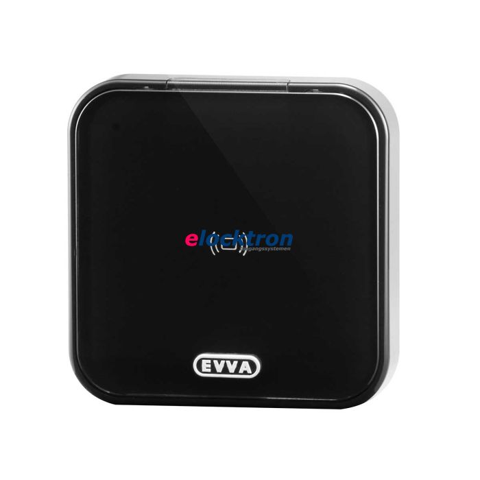 Evva Airkey wandlezer zwart gepolijst frame en zwart glas