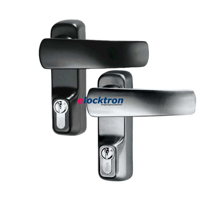 HMB buitendeurbeslag voor paniekuitgang kruk, zwart of grijs