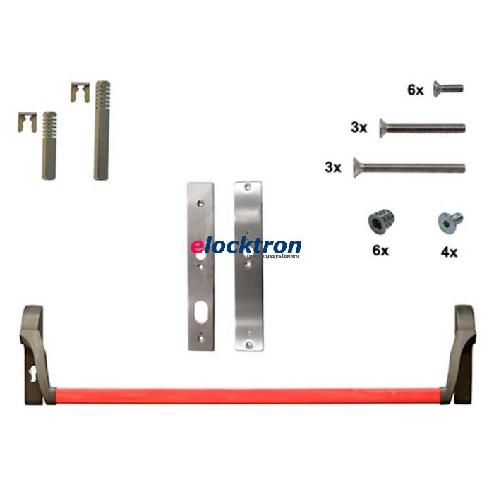 HMB duwstang set voor paniekuitgang rood